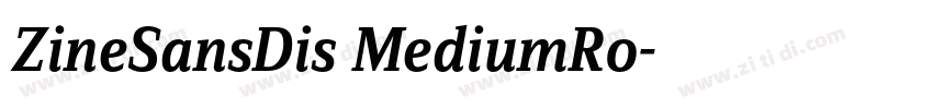 ZineSansDis MediumRo字体转换